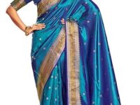 Kanjivaram Silk Saree with Zari Woven Saree With Blouse Piece