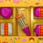 Cracker wrapping chocolates