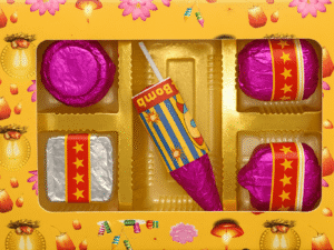 Cracker wrapping chocolates