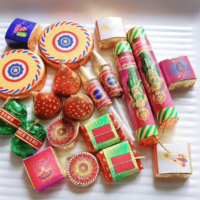 Cracker wrapping chocolates