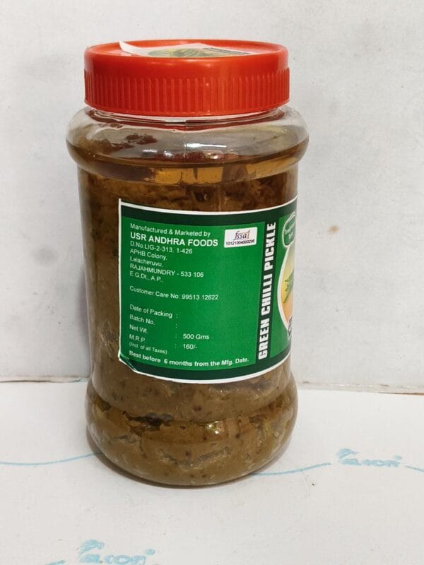 green chilli 2 Green Chilli Pickle 500 gm